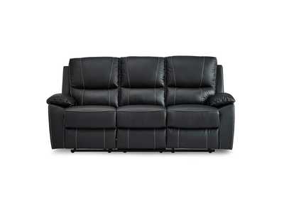 Black Double Reclining Sofa