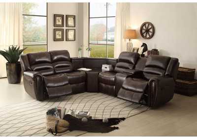 Image for Rsf Console Loveseat W/1 Rcnlr,D Brwn
