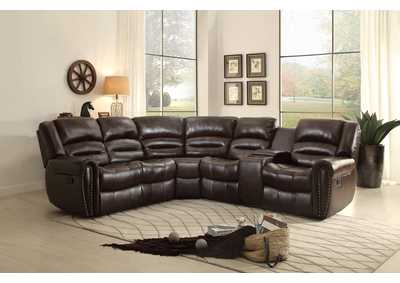 Image for Sectional Corner Seat,Dark Brown Bndd Ltr