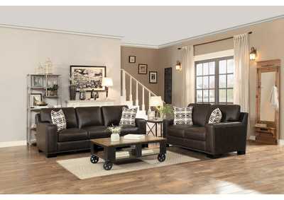 Image for Sofa,2Plws,Dark Brw Lthr Gel