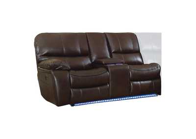 Image for Pecos Power Left Side Reclining Love Seat With Center Console, Led And Usb Port