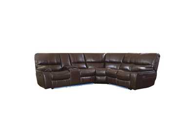 Image for Pecos 3-Piece Power Reclining Sectional With Left Console, Led And Usb Ports