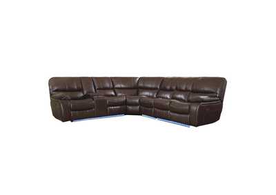 Image for Pecos 4-Piece Modular Power Reclining Sectional With Left Console, Led And Usb Ports