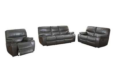Image for P.Dbl Rcln Sofa,Gry Ltr Gel Mtcl14