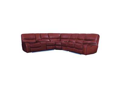 Image for Pecos 4-Piece Modular Power Reclining Sectional With Left Console, Led And Usb Ports