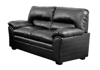 Image for Loveseat,Blk Bonded Lthr Match