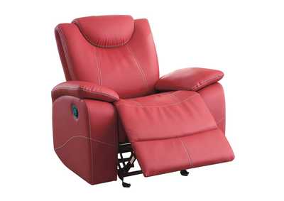 Image for Glider Reclining Chair, Red Bonded Leather Mt