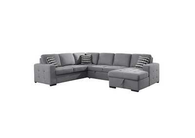 Image for Solomon 4-Piece Sectional With Pull-Out Bed And Hidden Storage
