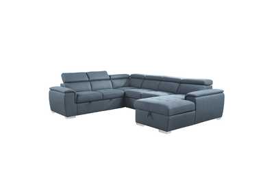 Image for Berel 4-Piece Sectional With Pull-Out Bed And Adjustable Headrests