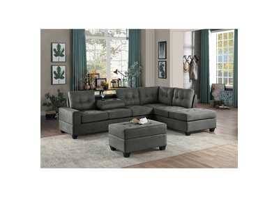 Image for 3-Piece Reversible Sectional With Ottoman