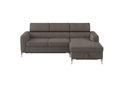Image for Brown 2-Piece Sectional with Right Chaise and Hidden Storage