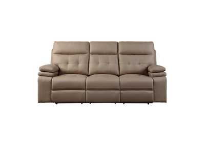 Image for Brown Power Double Reclining Sofa with Power Headrests and USB Port
