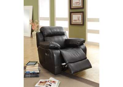 Image for Glider Reclining Chair; Blk Bonded Leather Mt