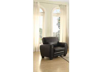 Image for Chair, Blk Bonded Leather Match