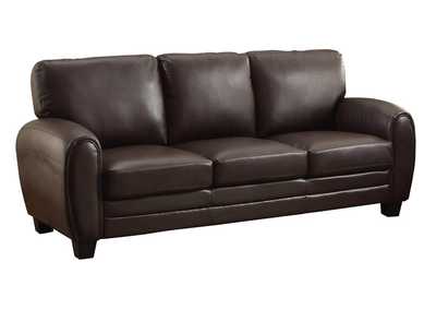 Image for Sofa,Dark Brw Bnd Lthr Mtc