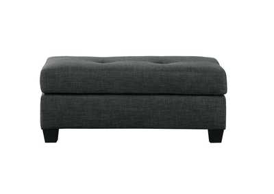 Image for Dark Grey Ottoman,  Linen-Like Fabric