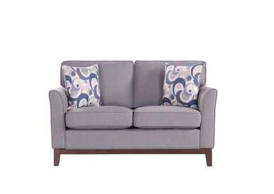 Image for Loveseat,2 Pillows,Gray 100%Polyester