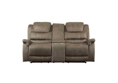 Image for Shola Power Double Reclining Love Seat With Center Console, Power Headrests And Usb Ports