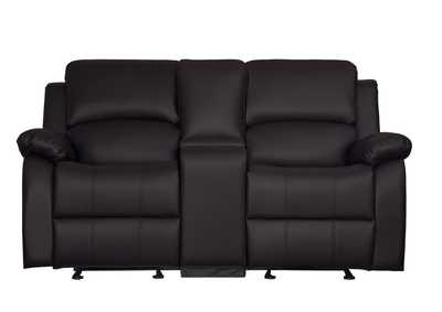 Image for Brown D. Gldr Rclnr Love Seat W/ Console