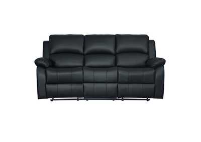 Image for Black Double Reclining Sofa with Center Drop-Down Cup Holders