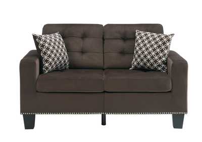 Image for Loveseat,Chocolate W/2 Pillows