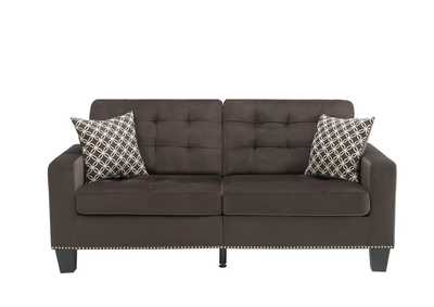 Image for Sofa,Chocolate W/2 Pillows