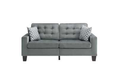 Gray Sofa, 2 Pillows, Gray, 100% Polyester