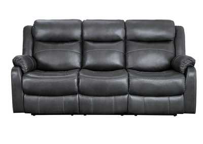 Image for Gray Sofa W/ Drop Down Cup Holders, Dark