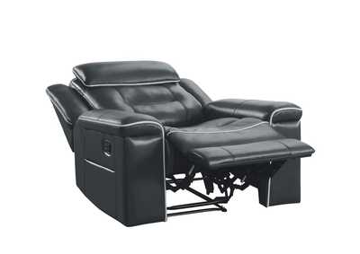 Image for Dark Grey Lay Flat Reclining Chair, Leat