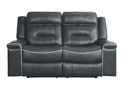 Image for Dark Grey Double Lay Flat Reclining Love Seat,Dark