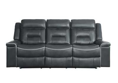 Image for Dark Grey Double Lay Flat Reclining Sofa