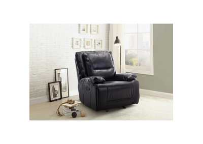 Image for Black Faux Leather Rocker Recliner, Black Faux Leather