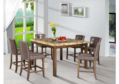 Image for Counter Height Table With Faux Marble