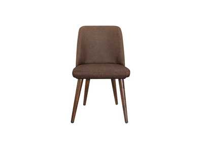 Image for Brown Fabric Dining Chair, Slope, Brown Fabric, 3A 2/Ctn