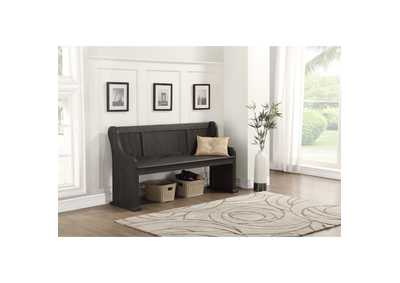 Image for black Bench W/ Curved Arms, Black, 3A