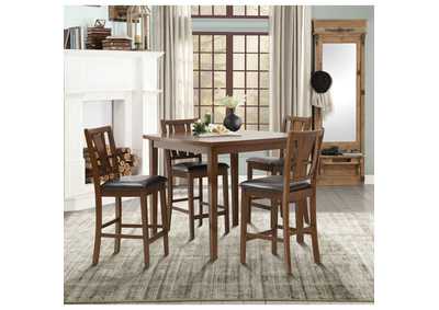 Image for Brown Mindy 5 Piece Counter Height Dining Set, Brw Mindy