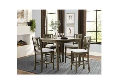 Image for Gray Mindy 5 Piece Counter Height Dining Set, Gray Mindy