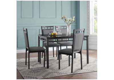 Image for 5 Piece Dining Set, Faux Mrble Top