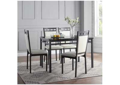 Image for 5 Piece Dining Set, Faux Mrble Top