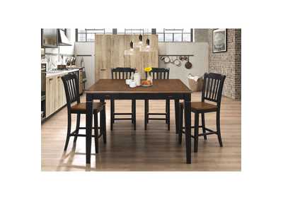 Image for Black Rect/Sq Counter Height Table W/ 18" Butfly Leaf,Black