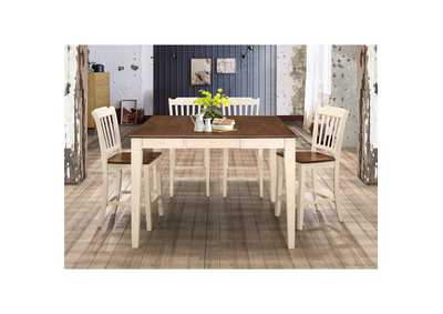 Image for white Rect/Sq Counter Height Table W/ 18" Butfly Leaf,White