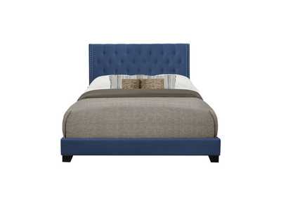 Image for Blue Fabric Queen Bed W/Blue Fabric