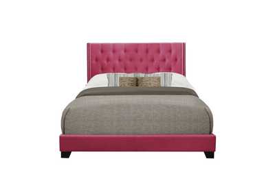 Image for Pink Fabric Queen Bed W/Pink Fabric