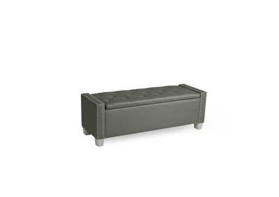 Image for Silver Velvet Storage Bench With Silver Velvet,3A