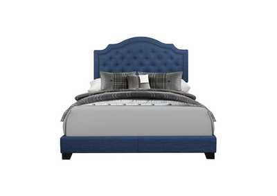 Image for Blue Fabric Queen Bed W/Blue Fabric