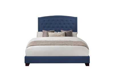 Image for Blue Fabric Queen Bed W/Blue Fabric