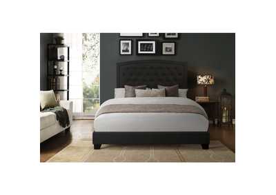 Image for Dark Grey Fabric Queen Bed W/Dark Grey Fabric