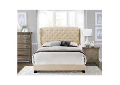 Image for Beige Fabric King Bed W/Beige Fabric