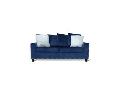 Image for blue velvet Sofa W/Blue Velvet W/2 Pillow