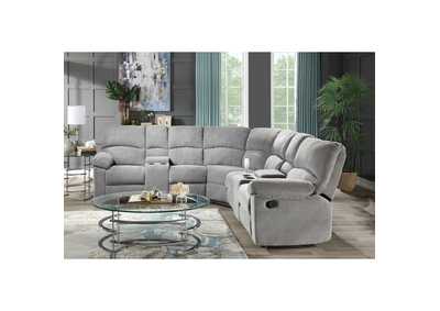Image for Sectionals Light Grey Fabric Sectional, Light Grey Fabric